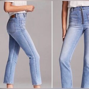 Denim Forum Aritizia Just Peachy Straight Sailor
Front Zip  Organic Cotton 27